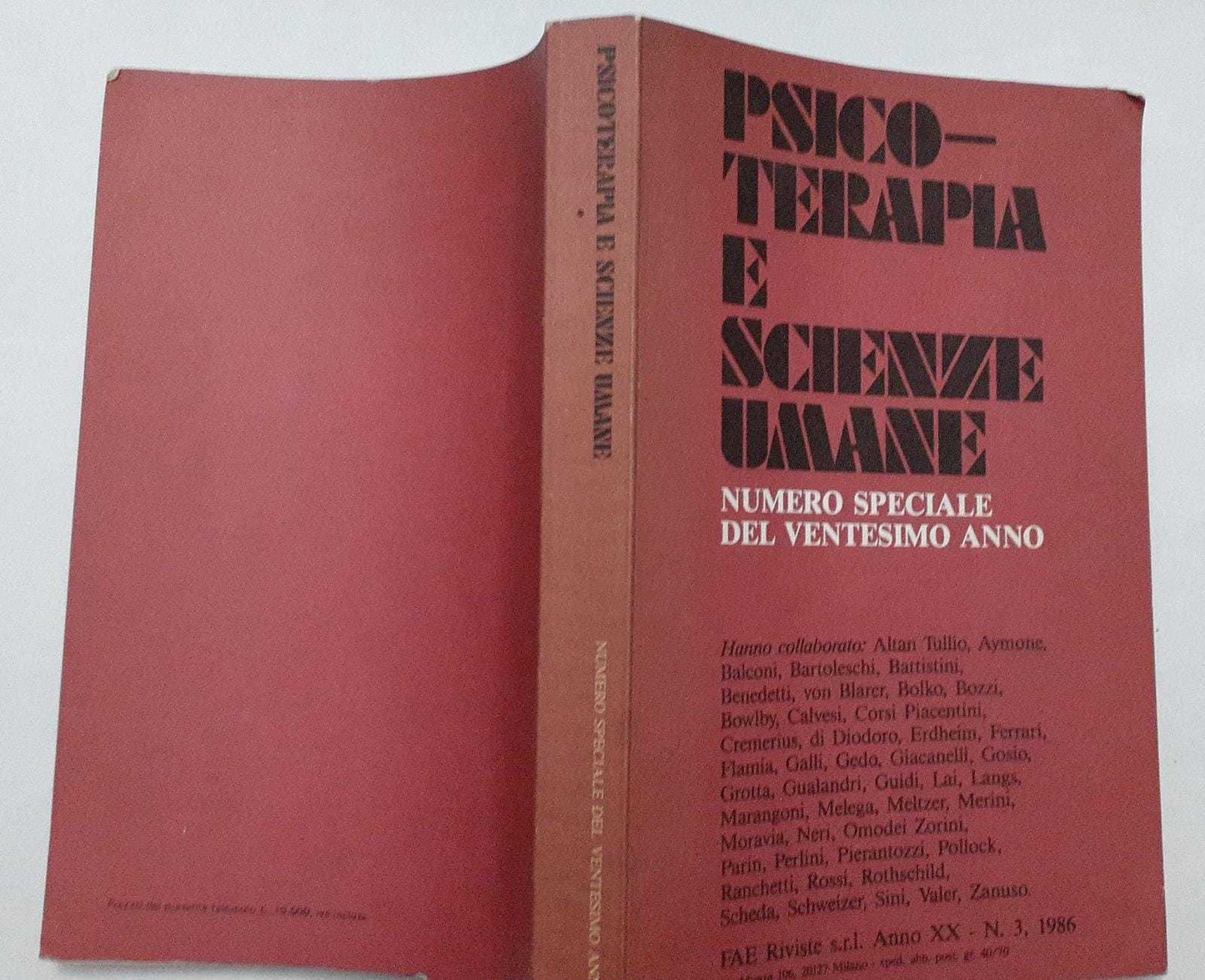 Psico-terapia e scienze umane. Numero speciale del ventesimo anno. N.3 Anno XX - copertina