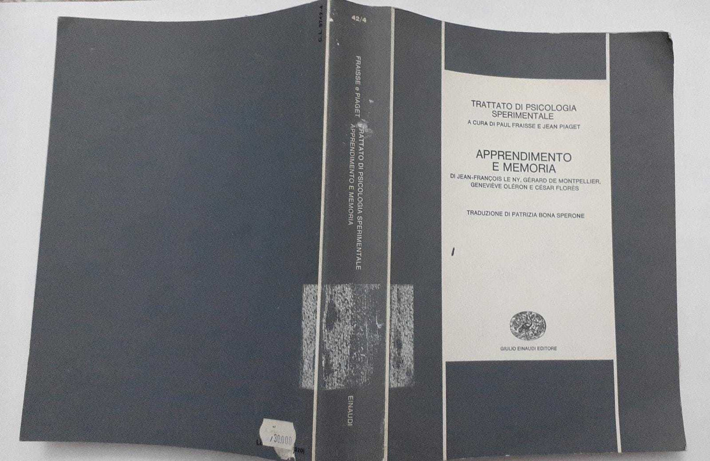 Trattato di psicologia sperimentale. Apprendimento e memoria - copertina