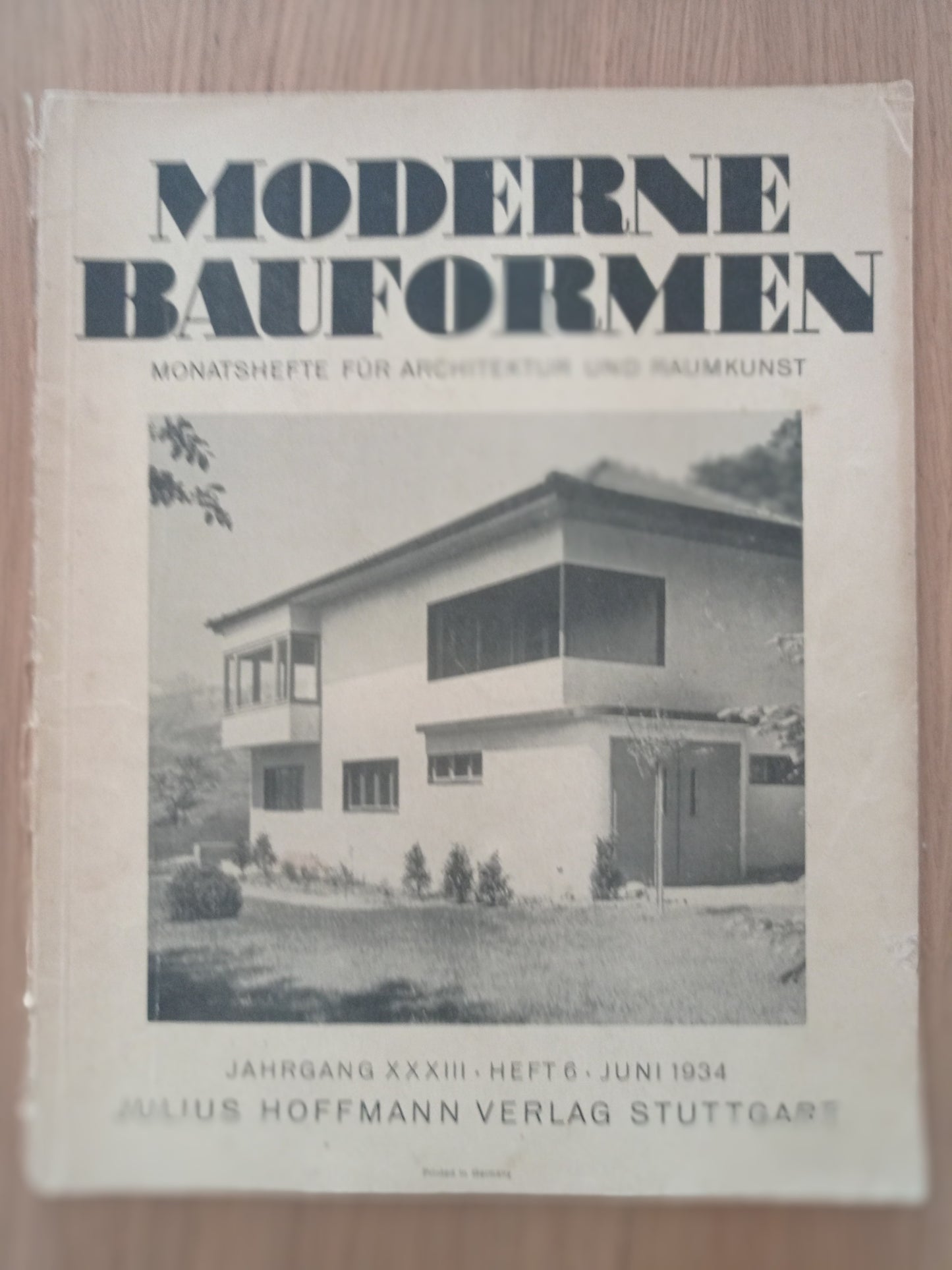 MODERNE BAUFORMEN MONATSHEFTE FUR ARCHITEKTUR UND RAUMKUNST - copertina