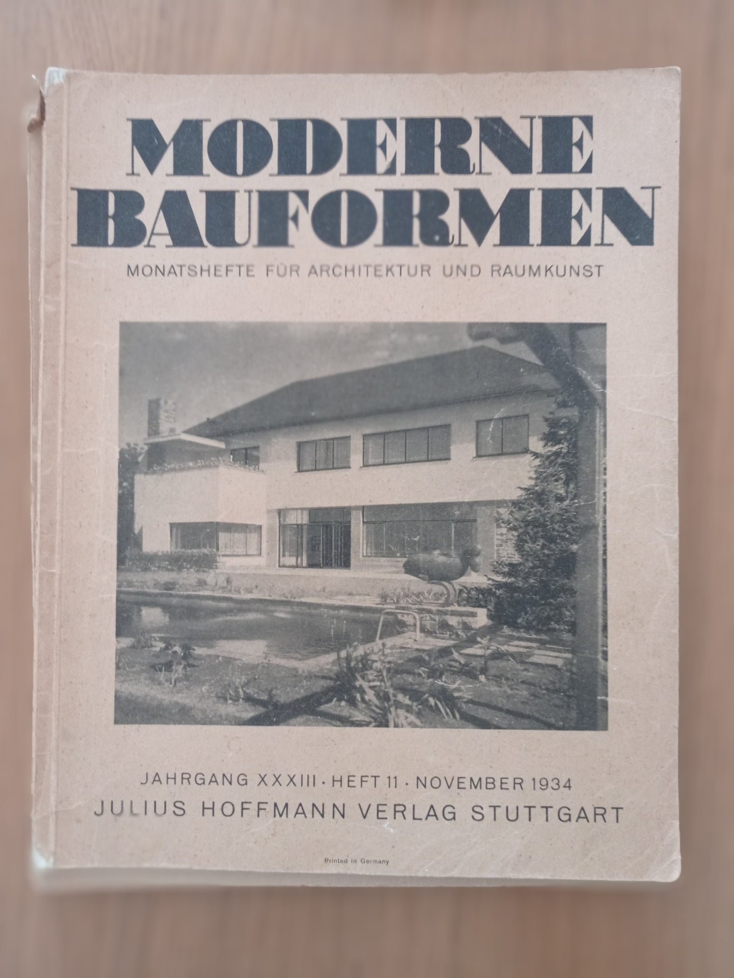 MODERNE BAUFORMEN MONATSHEFTE FUR ARCHITEKTUR UND RAUMKUNST - copertina