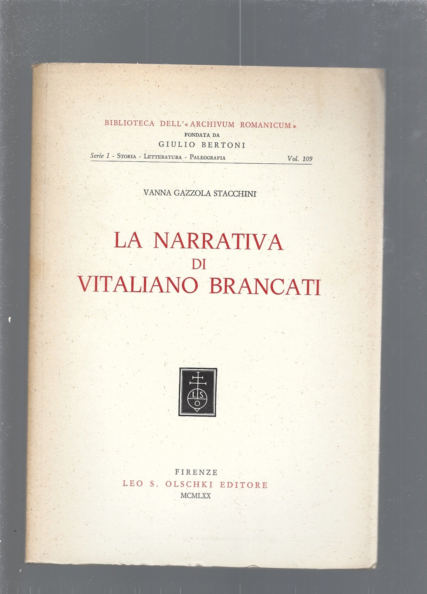 La narrativa di Vitaliano Brancati - copertina