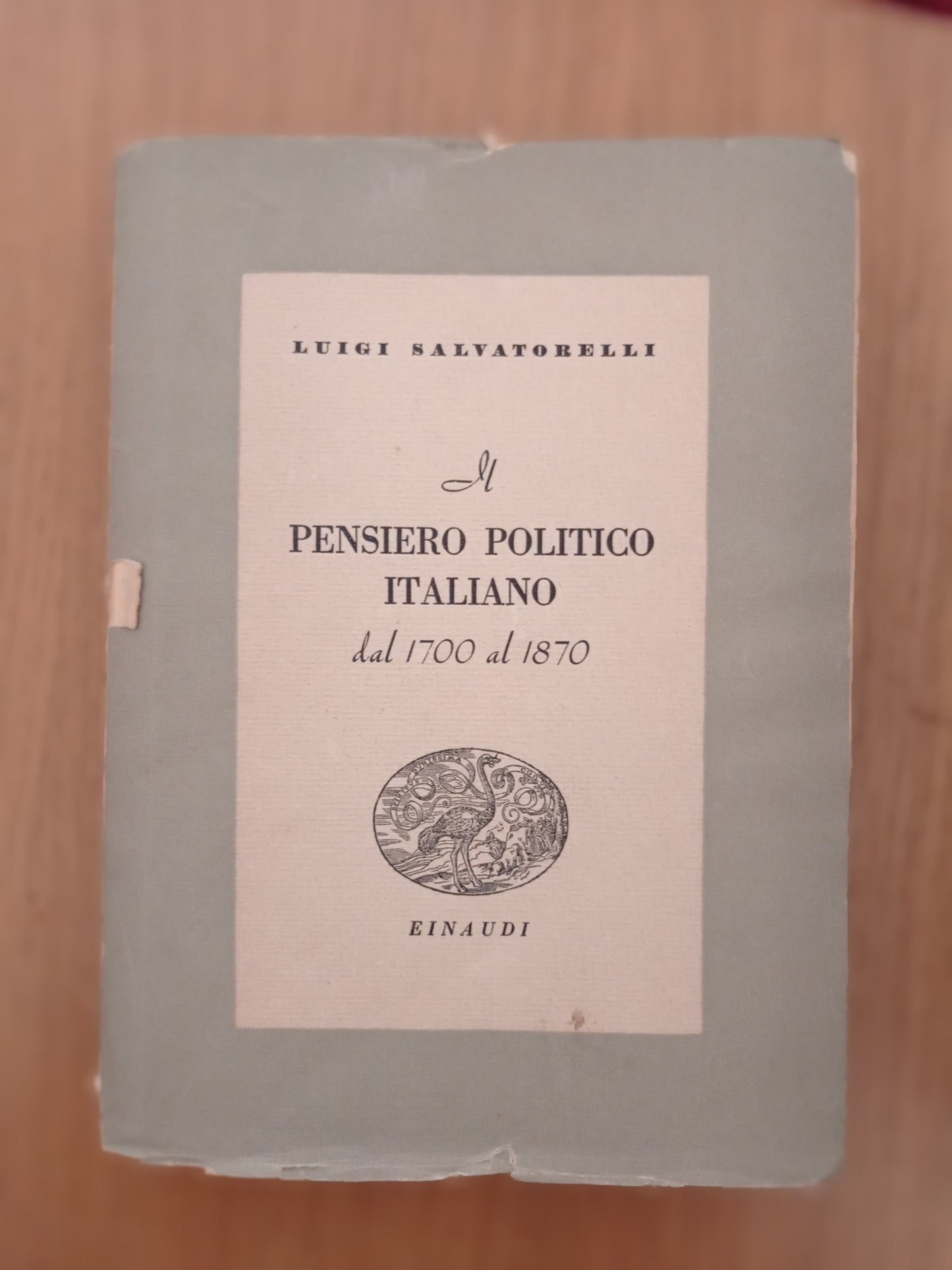 Il pensiero politico italiano dal 1700 al 1870 - copertina