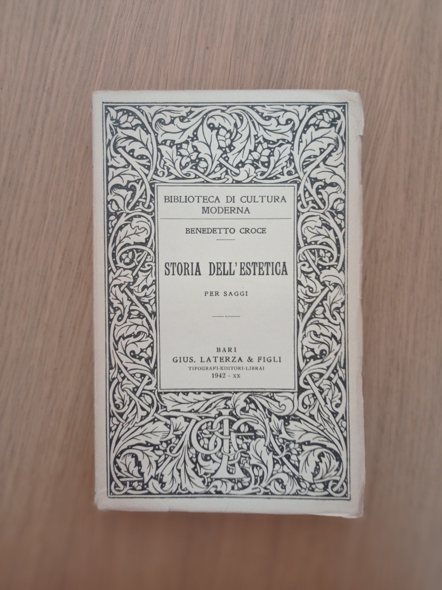 Storia dell'estetica per saggi - copertina