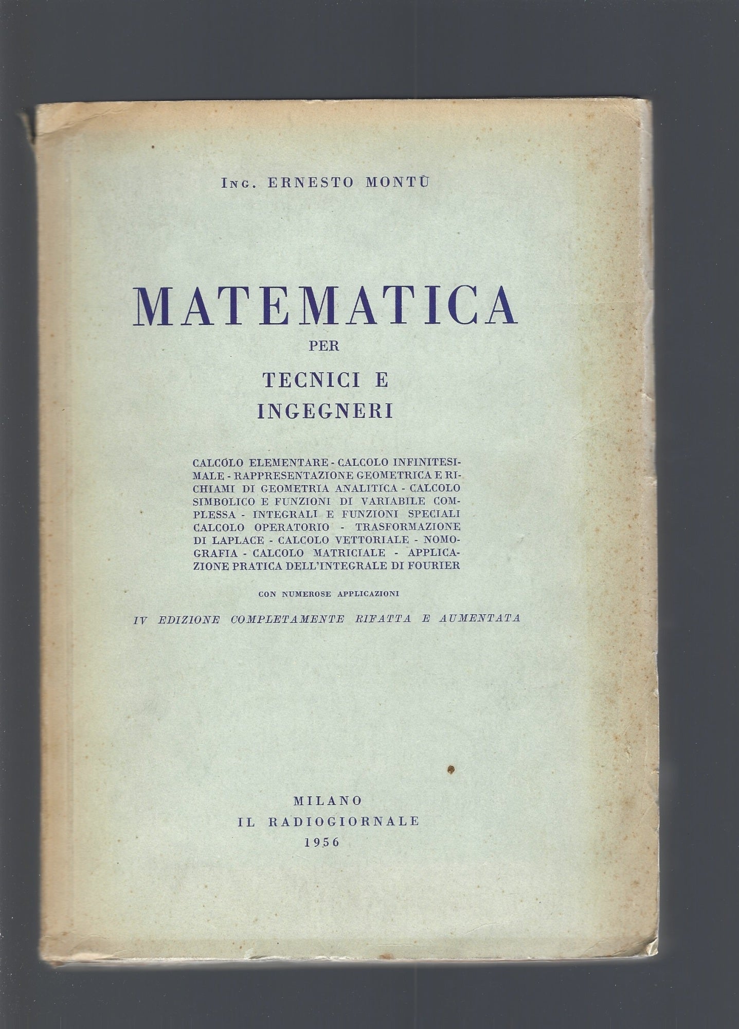 MATEMATICA PER TECNICI ED INGEGNERI - copertina