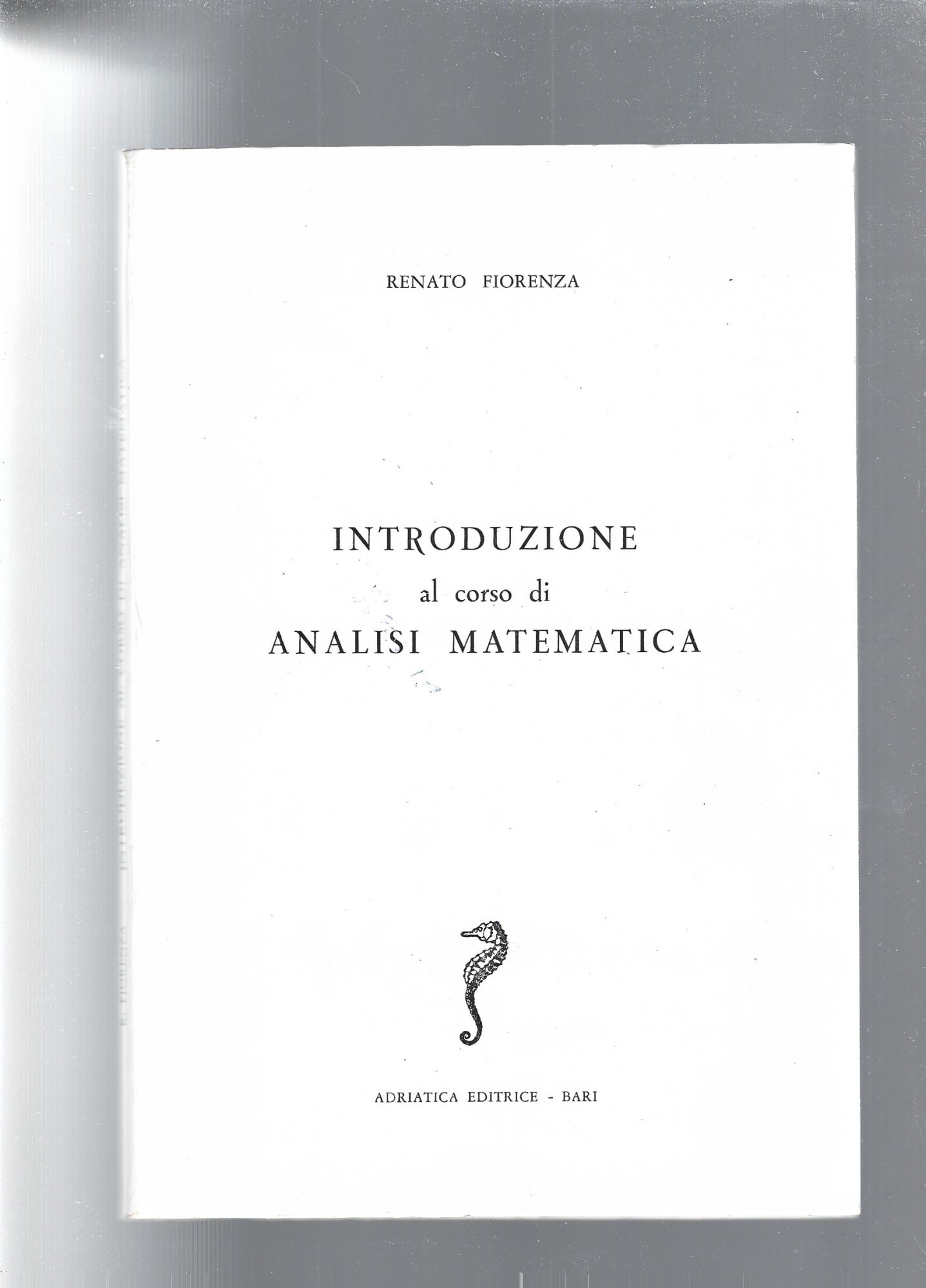 INTRODUZIONE AL CORSO DI ANALISI MATEMATICA - copertina