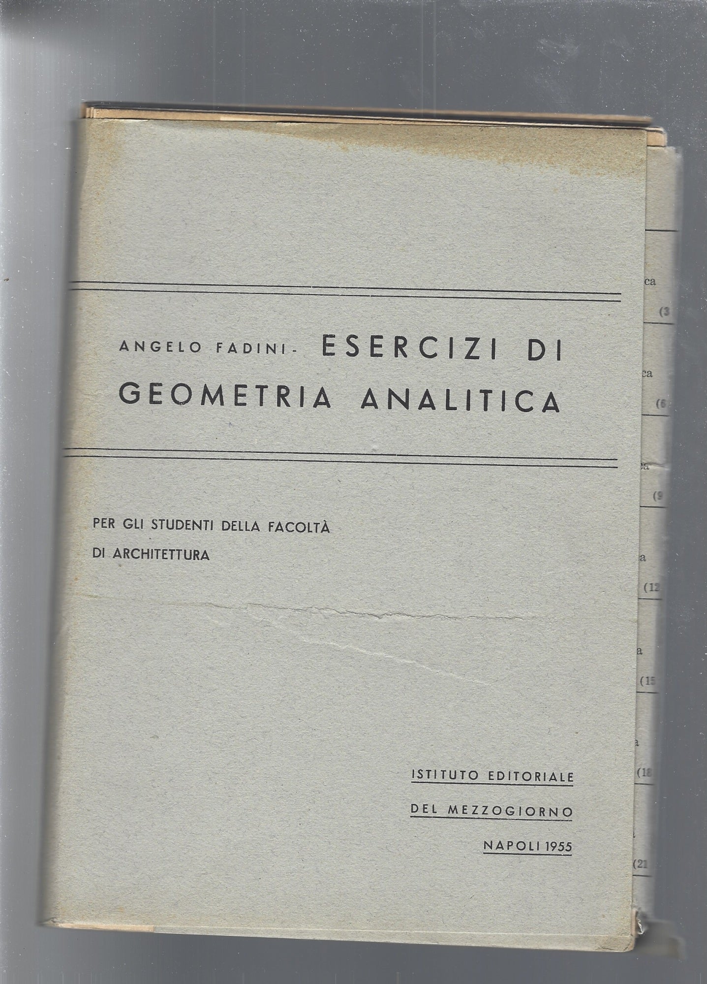 ESERCIZI DI GEOMETRIA ANALITICA - copertina