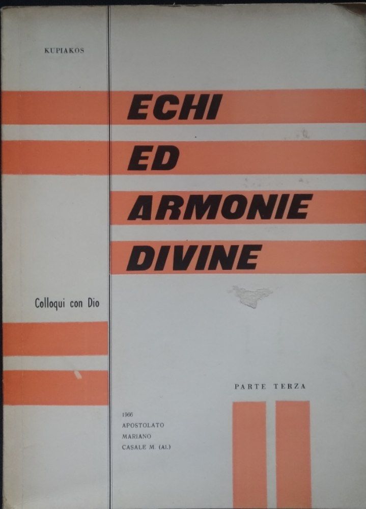 Echi ed armonie divine (Colloqui con Dio) Parte terza - copertina