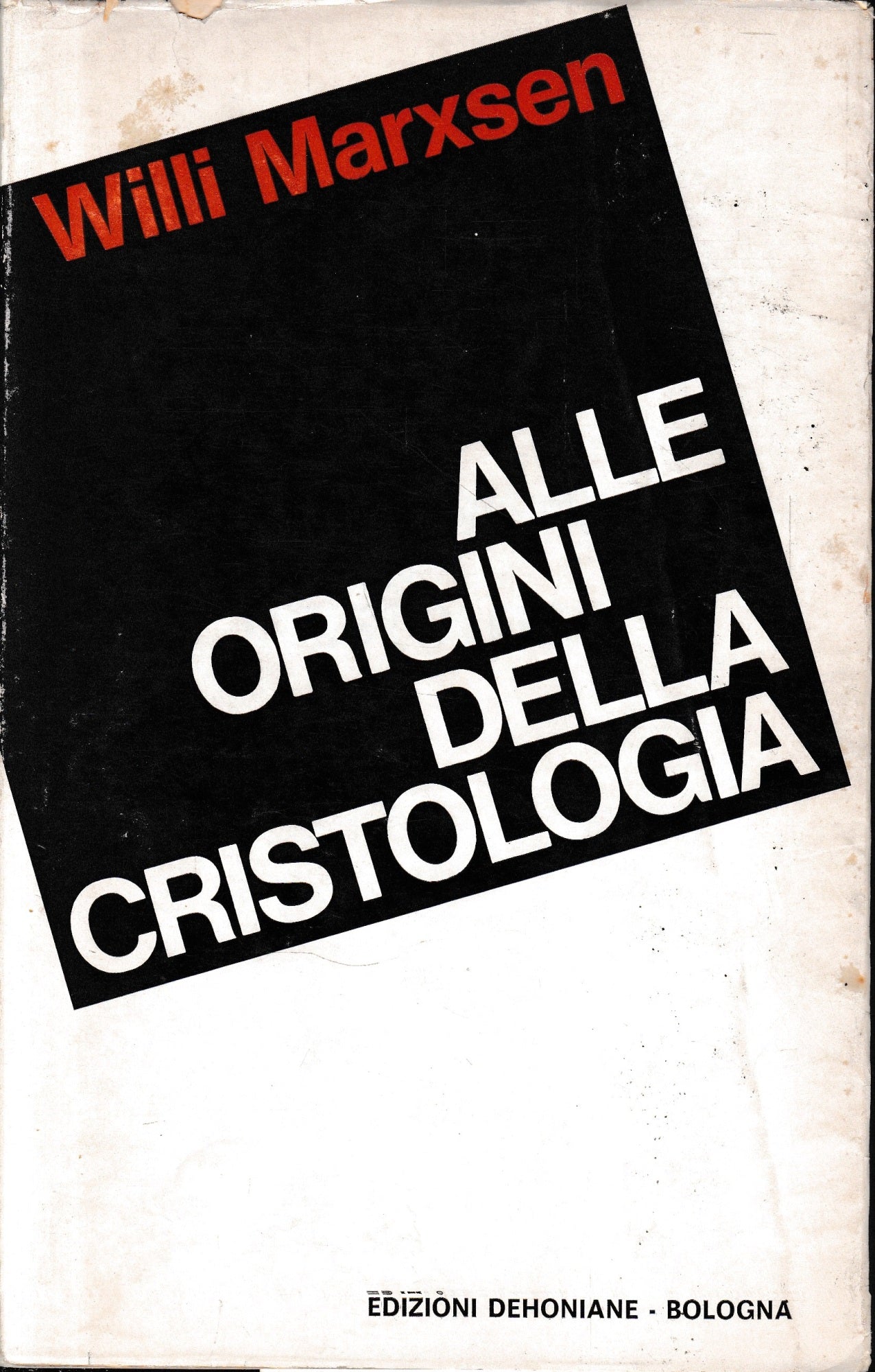 Alle origini della cristologia - copertina