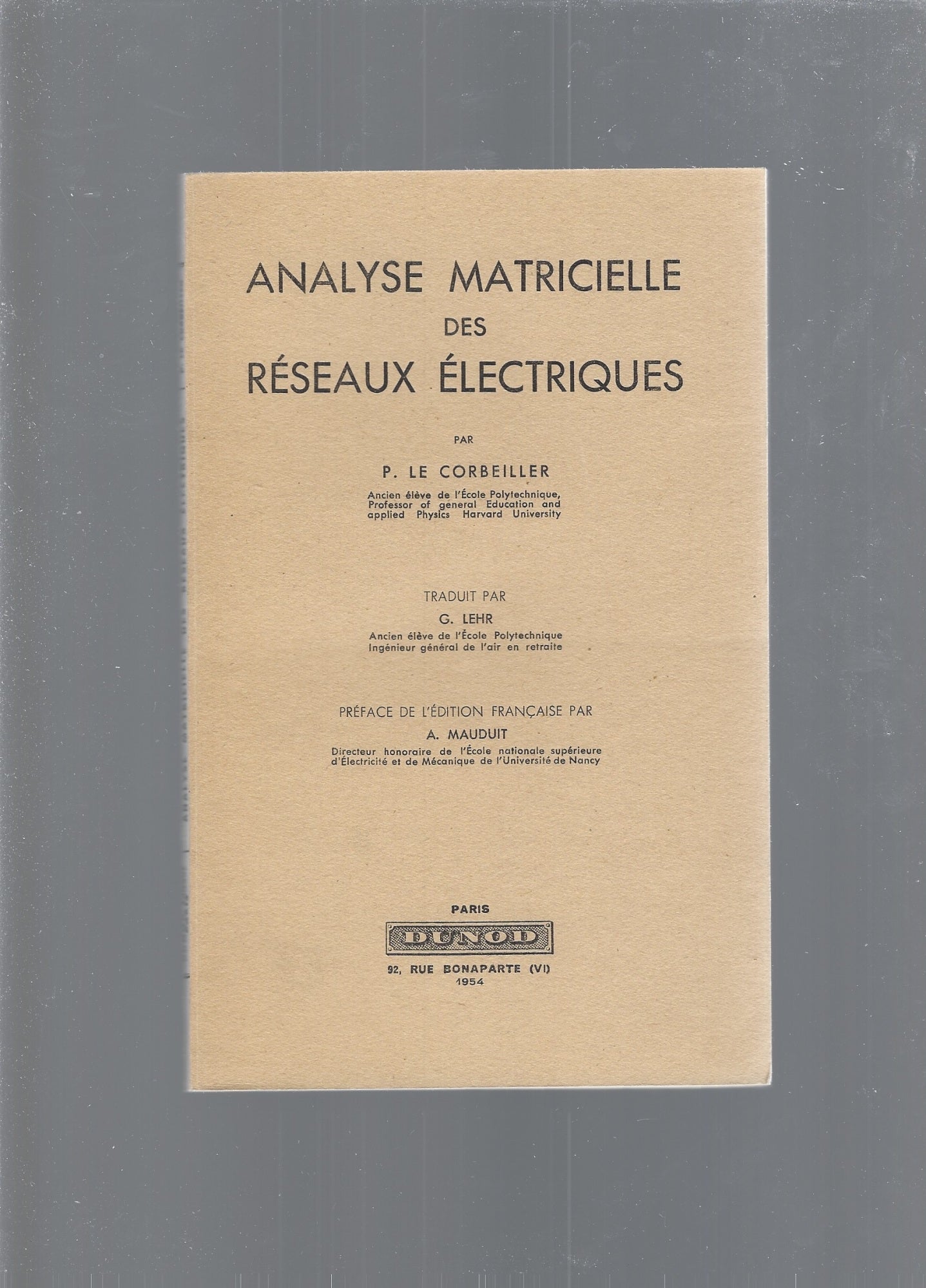 Analyse matricielle des réseaux électriques - copertina