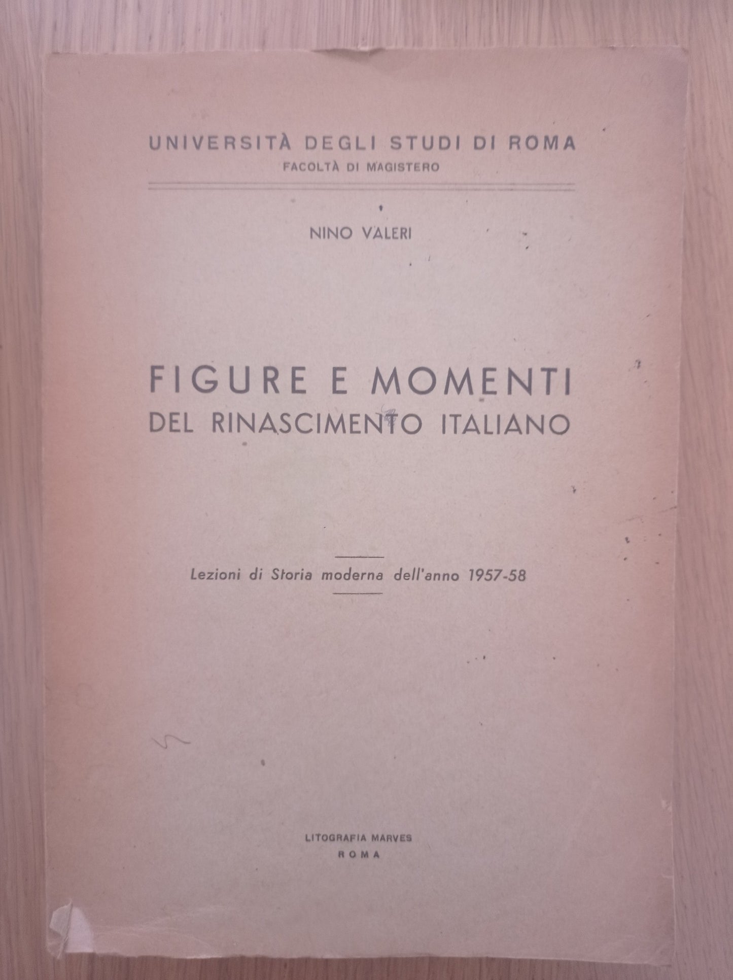 Figure e momenti del Rinascimento Italiano - copertina