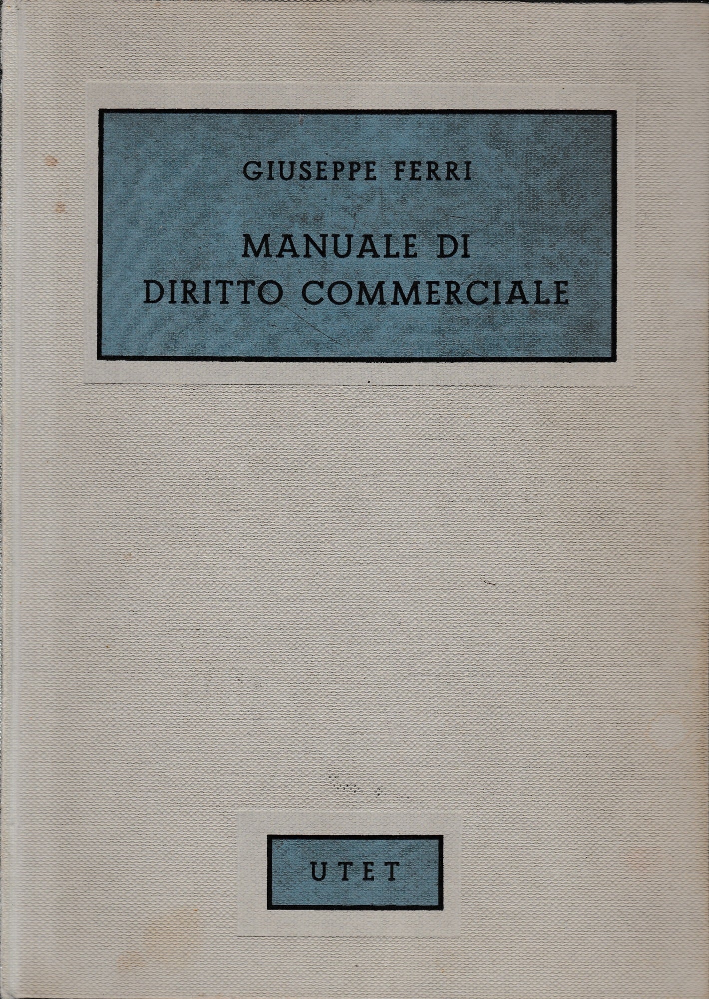 Manuale di diritto commerciale - copertina
