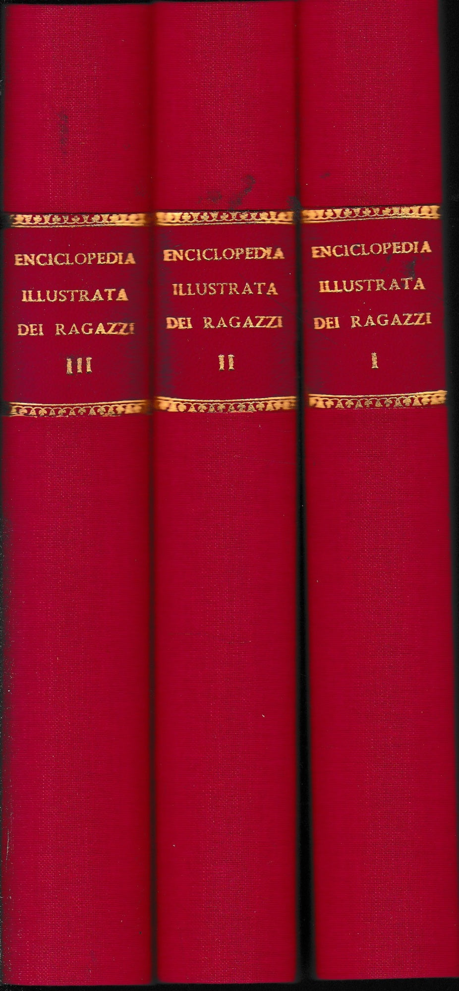 Enciclopedia illustrata dei ragazzi, tre volumi. - copertina