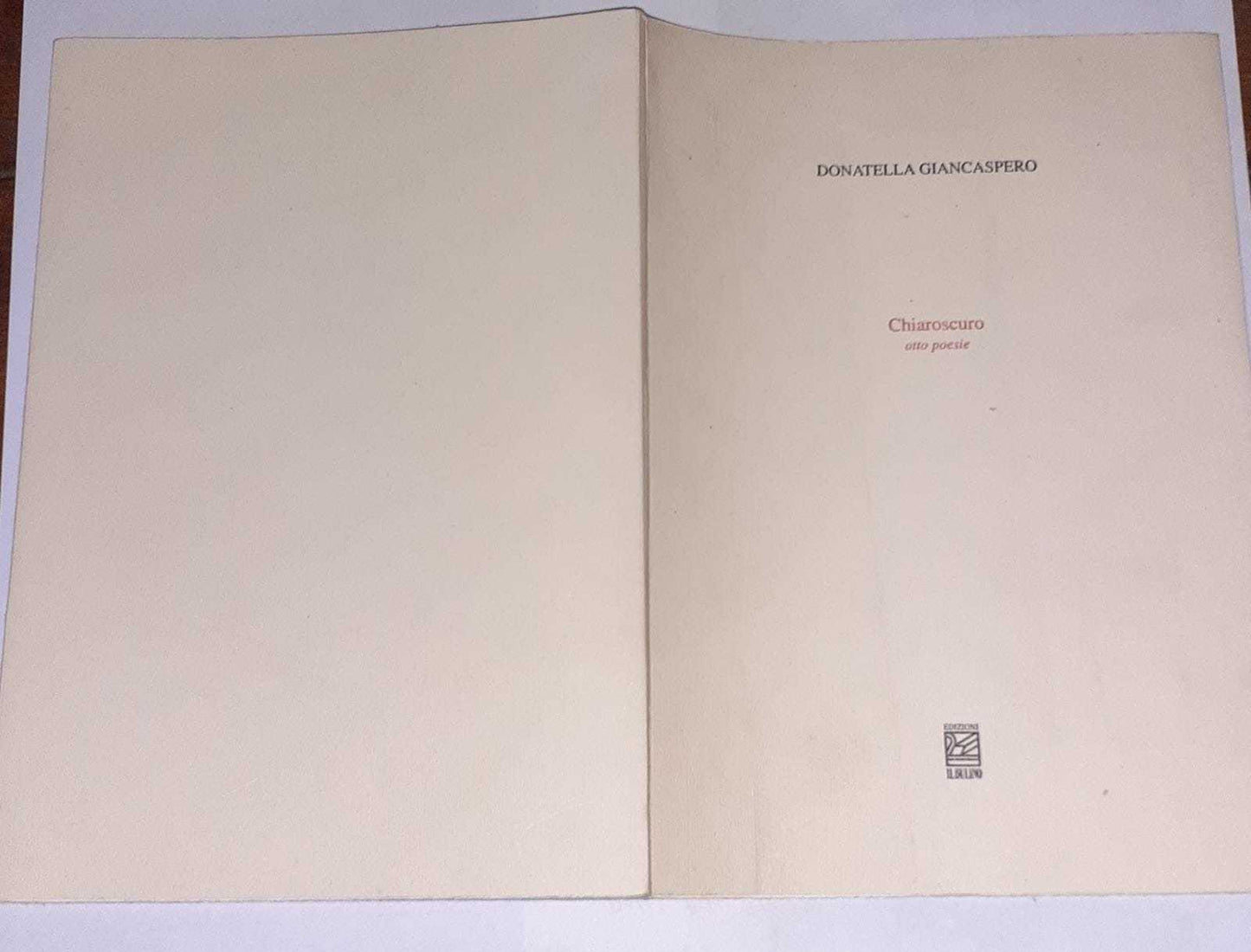 Chiaroscuro otto poesie - copertina