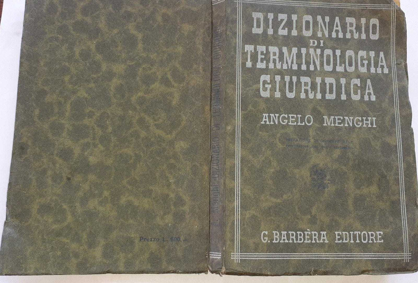 Dizionario di terminologia giuridica - copertina
