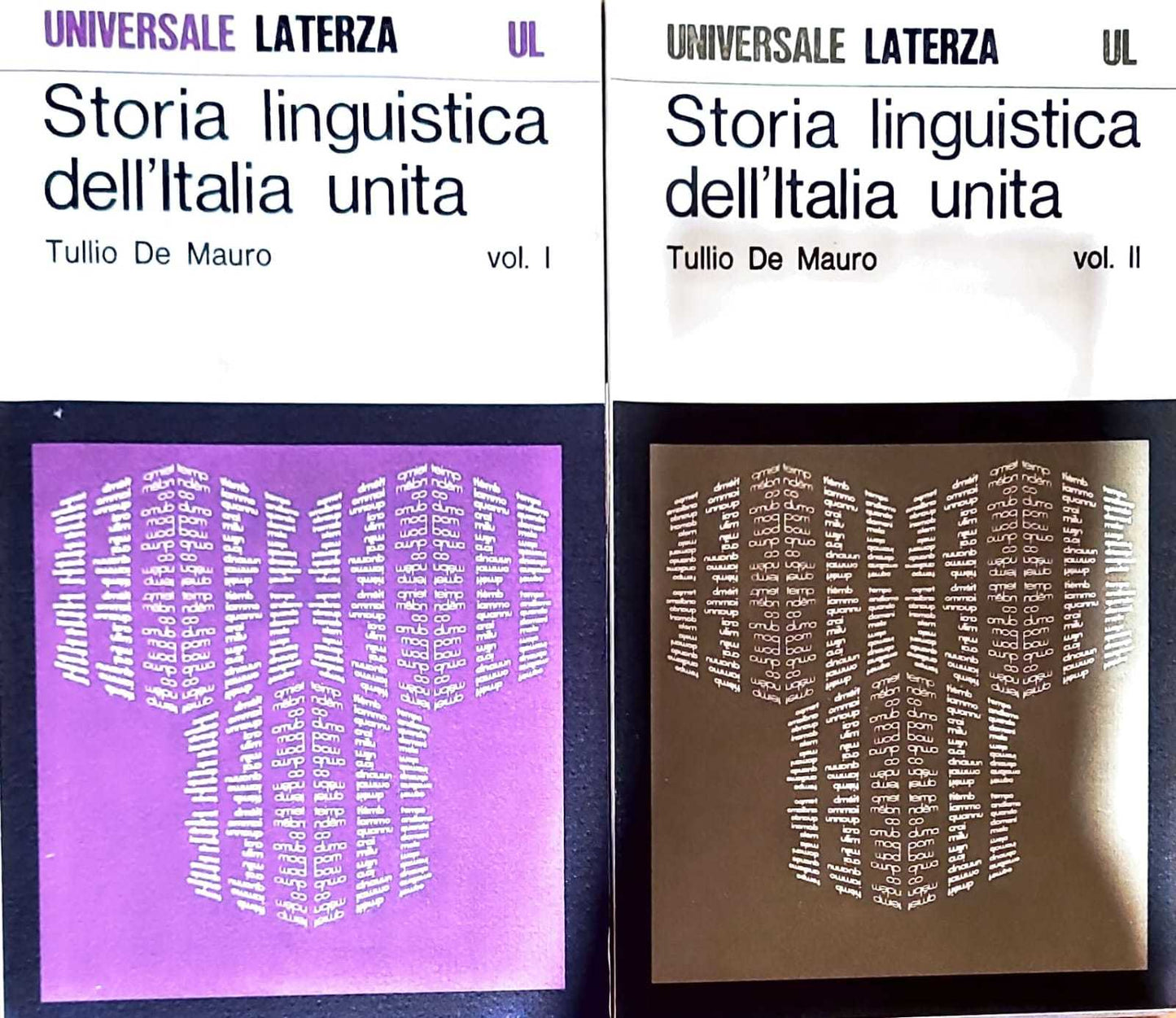 Storia linguistica dell'Italia unita vol. I e II - copertina