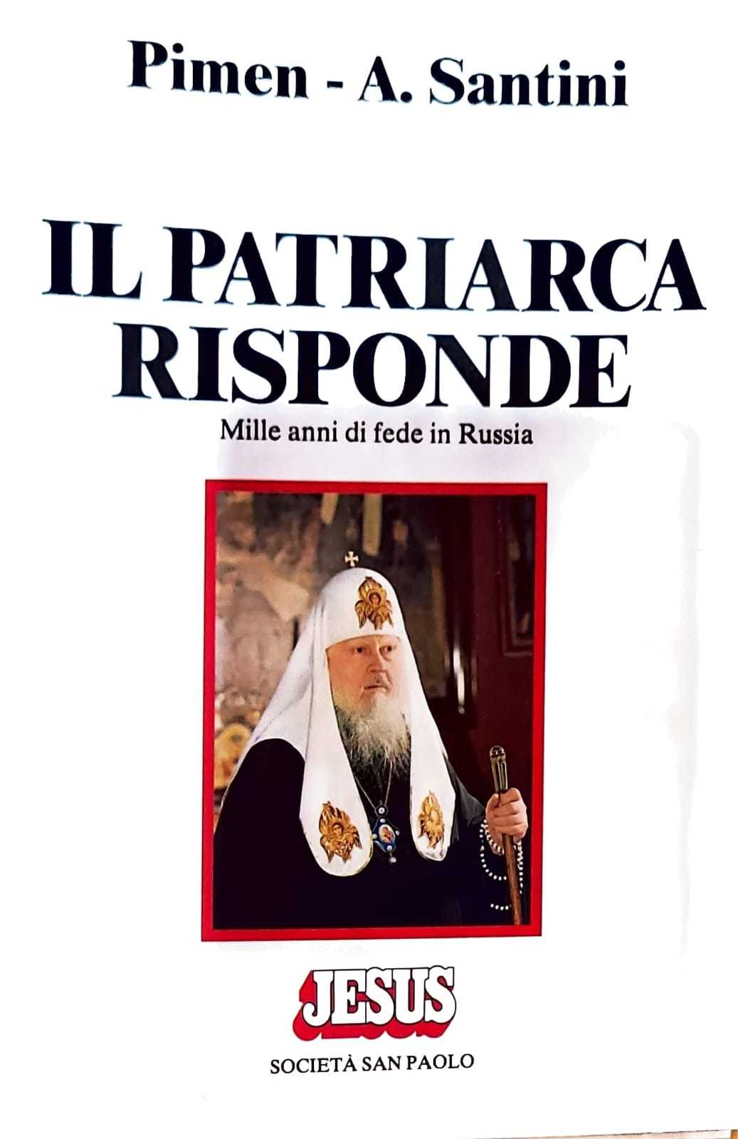 Il patriarca risponde - mille anni di fede in Russia - copertina
