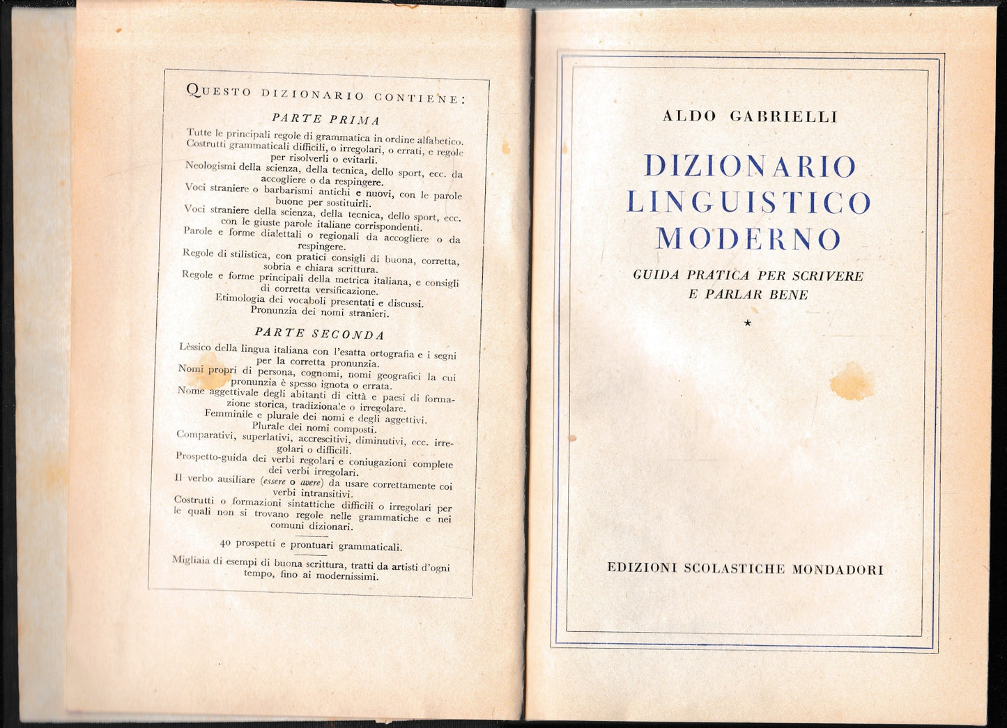 Dizionario Linguistico Moderno - copertina