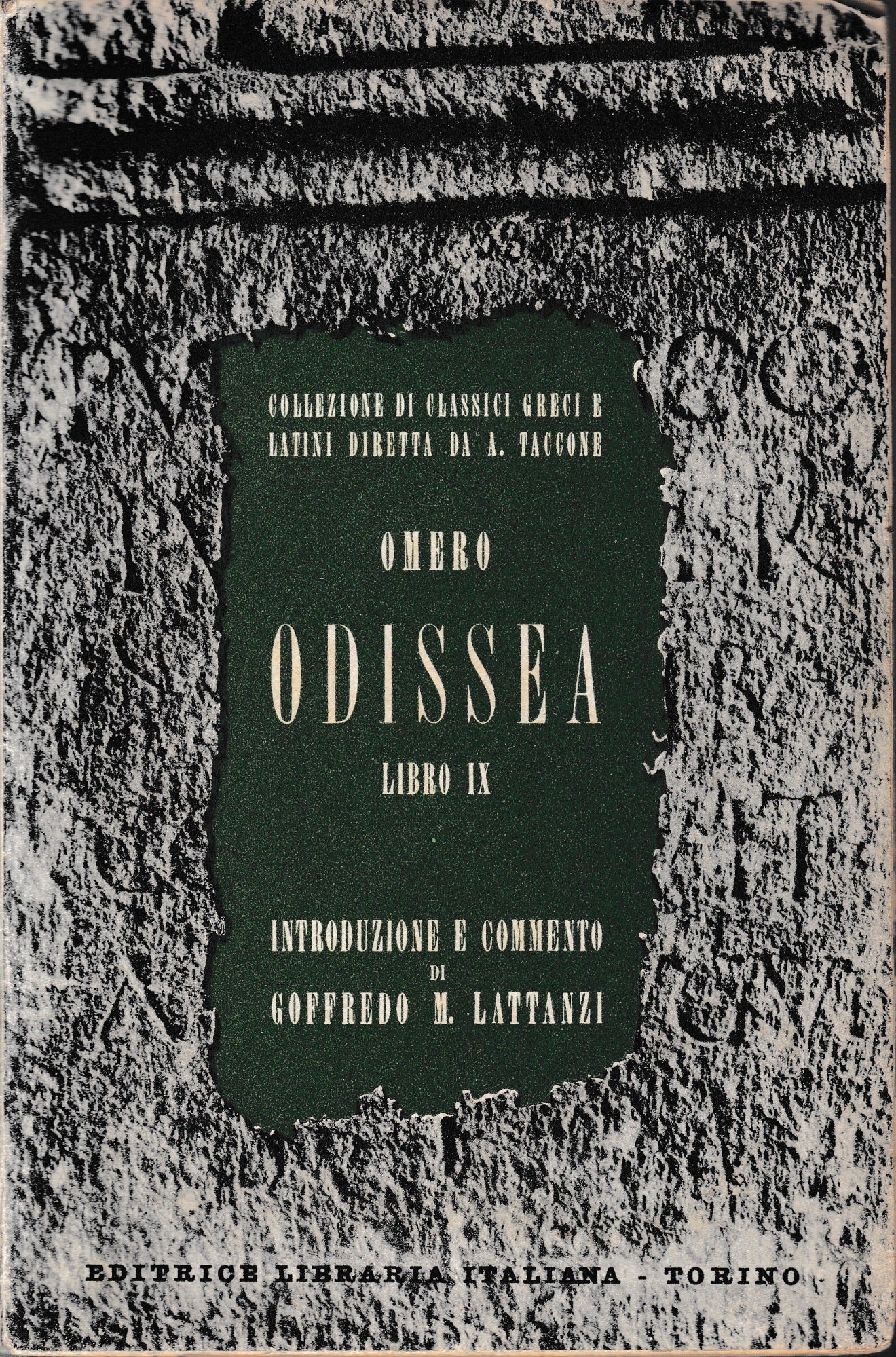 Odissea. Libro IX . Testo in Greco e Italiano. - copertina
