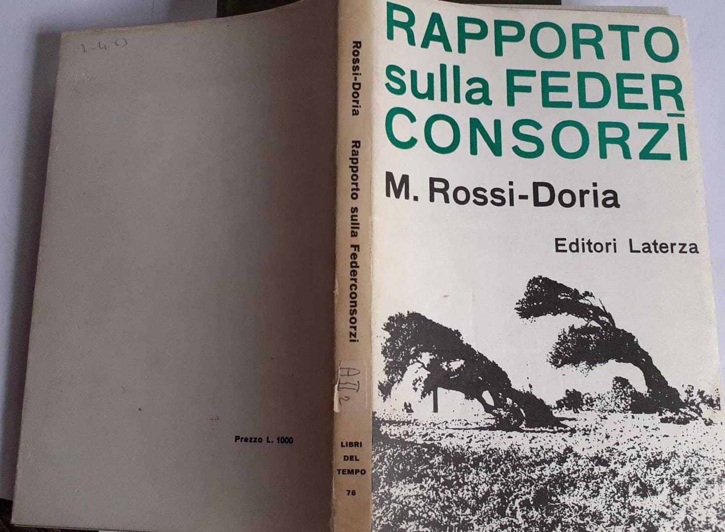 Rapporto sulla federconsorzi - copertina