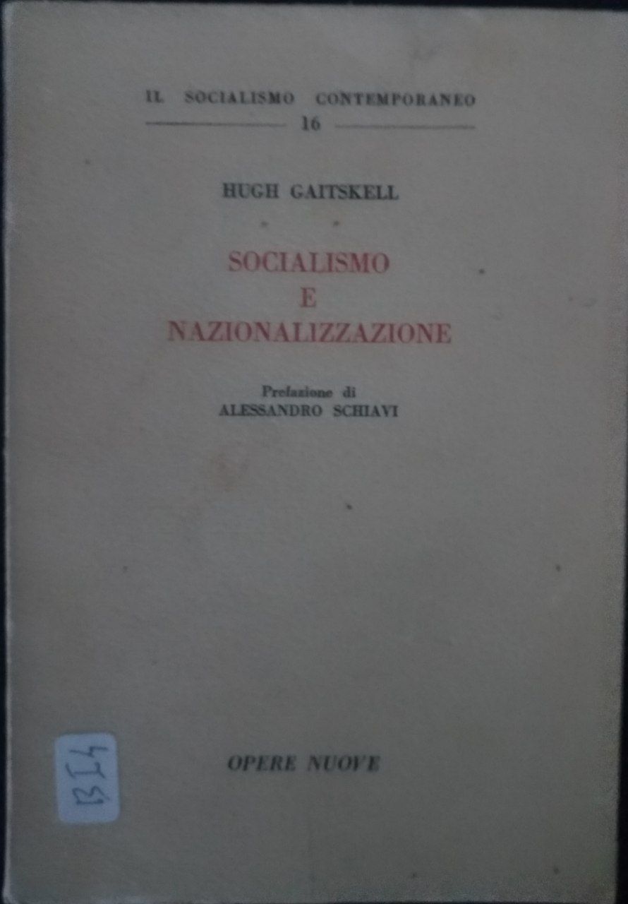 Socialismo e nazionalizzazione - copertina