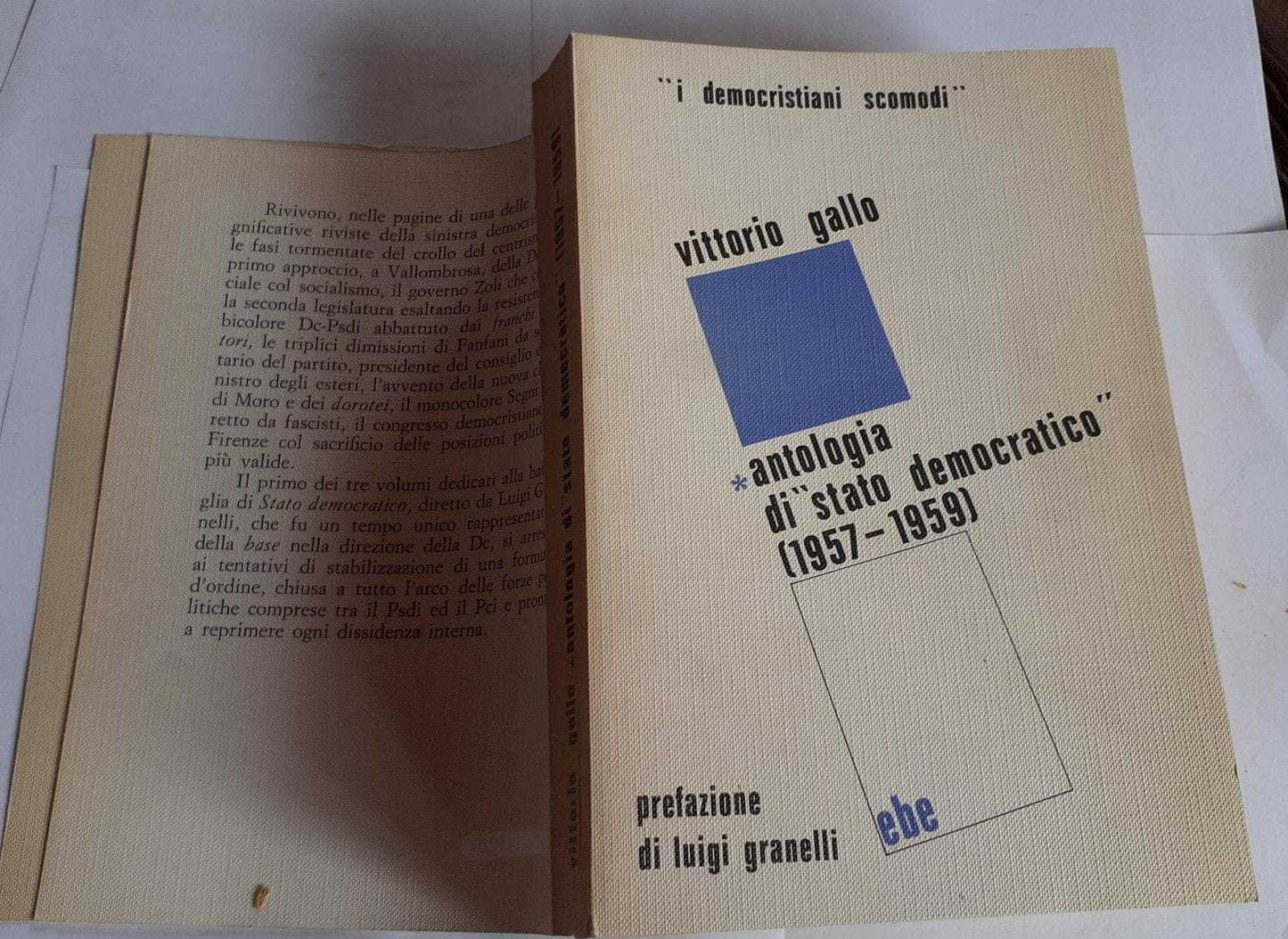 Antologia di "Stato democratico" (1957-1959) Volume primo - copertina