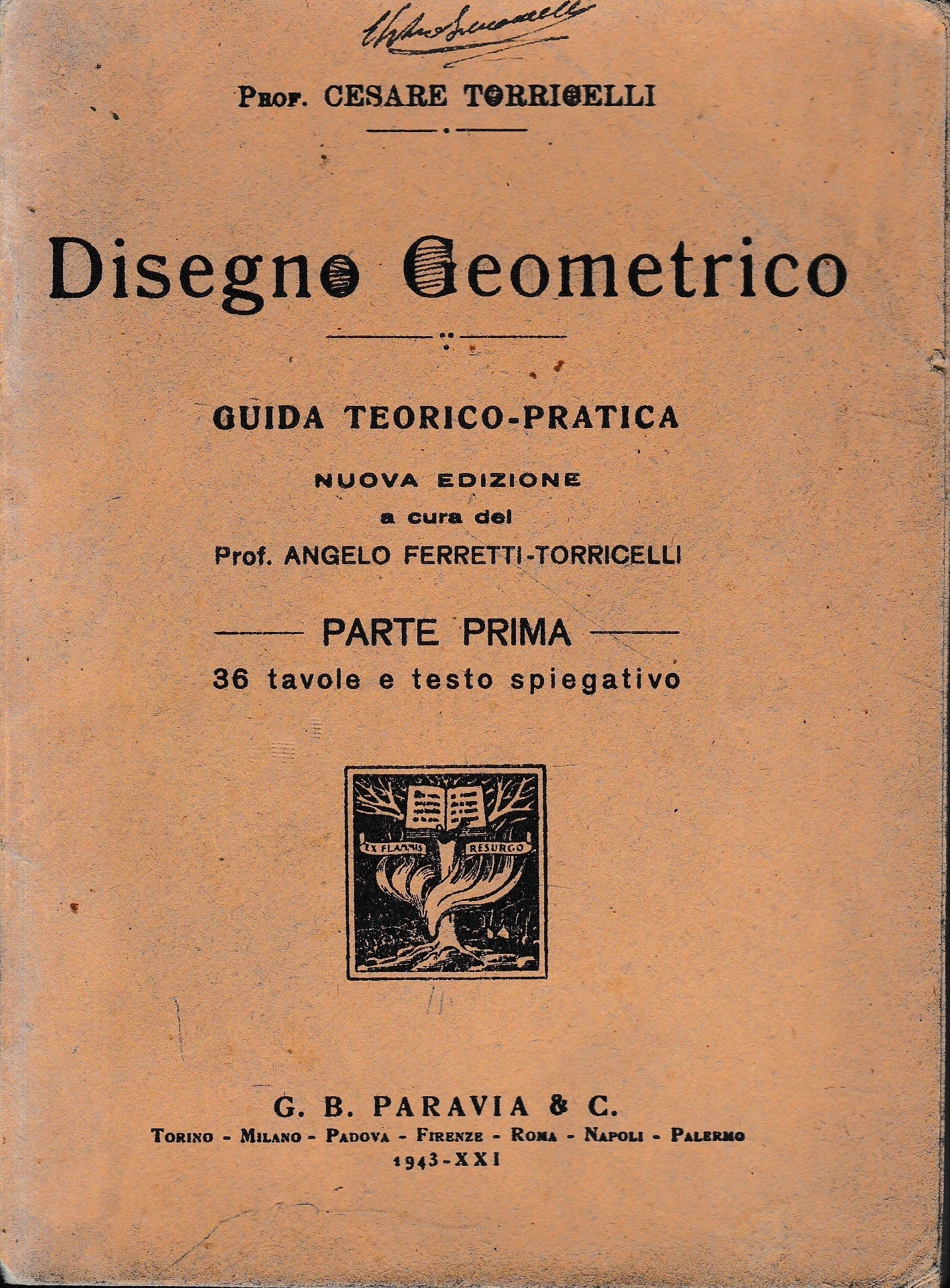 Disegno Geometrico guida teorico-pratica. Prima parte - copertina