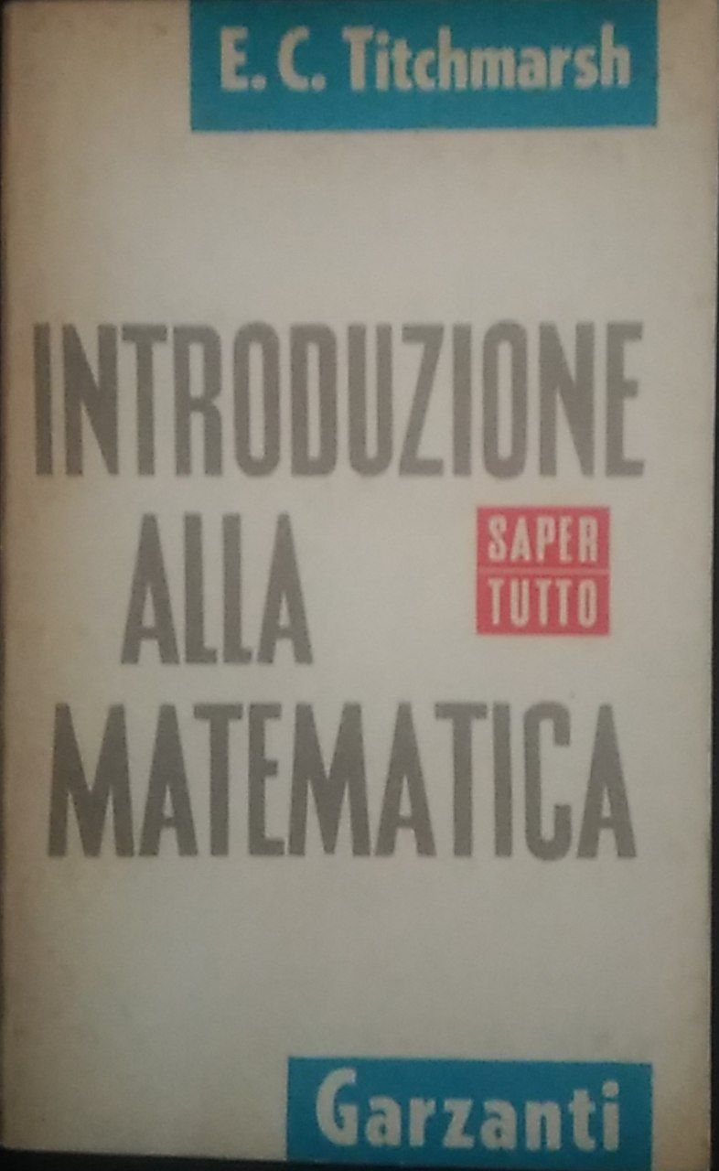 Introduzione alla matematica - copertina
