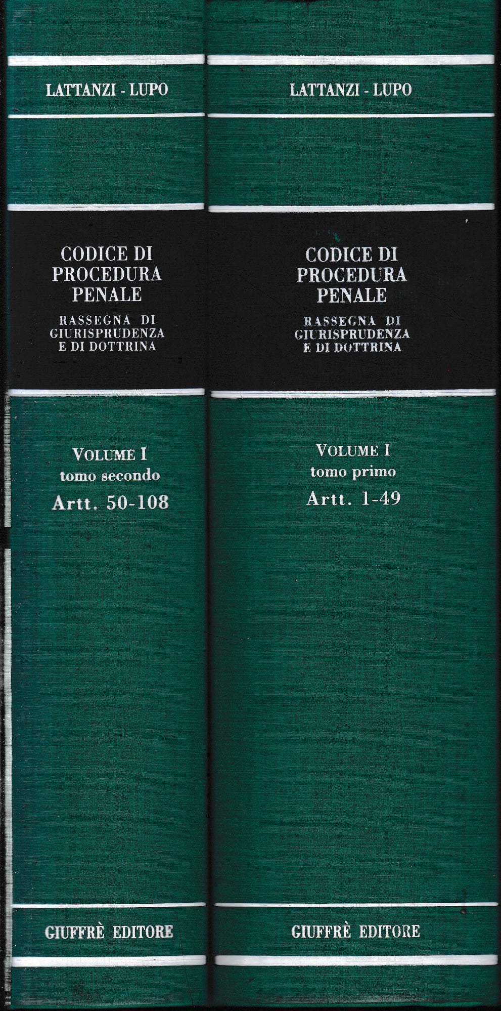Codice Di Procedura Penale. Vol. 1, libro 1. artt. 1-49 / 50 -108. Due volumi. - copertina