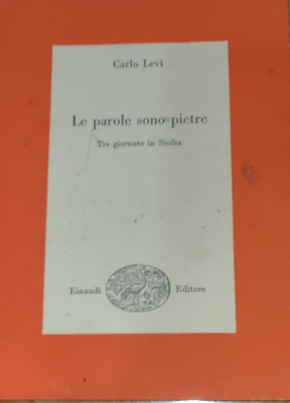 Le parole sono pietre - tre giornate in Sicilia - copertina