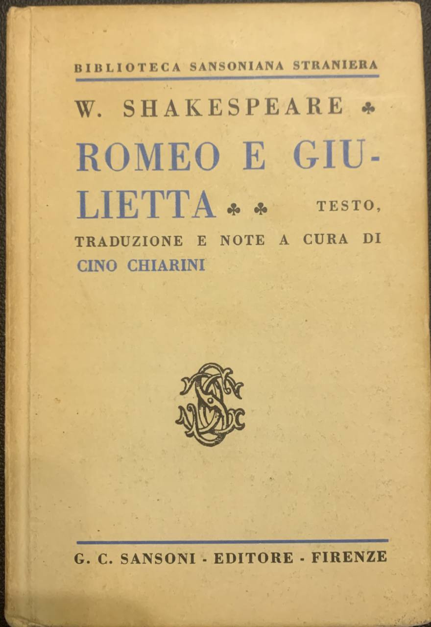 Romeo e Giulietta - copertina