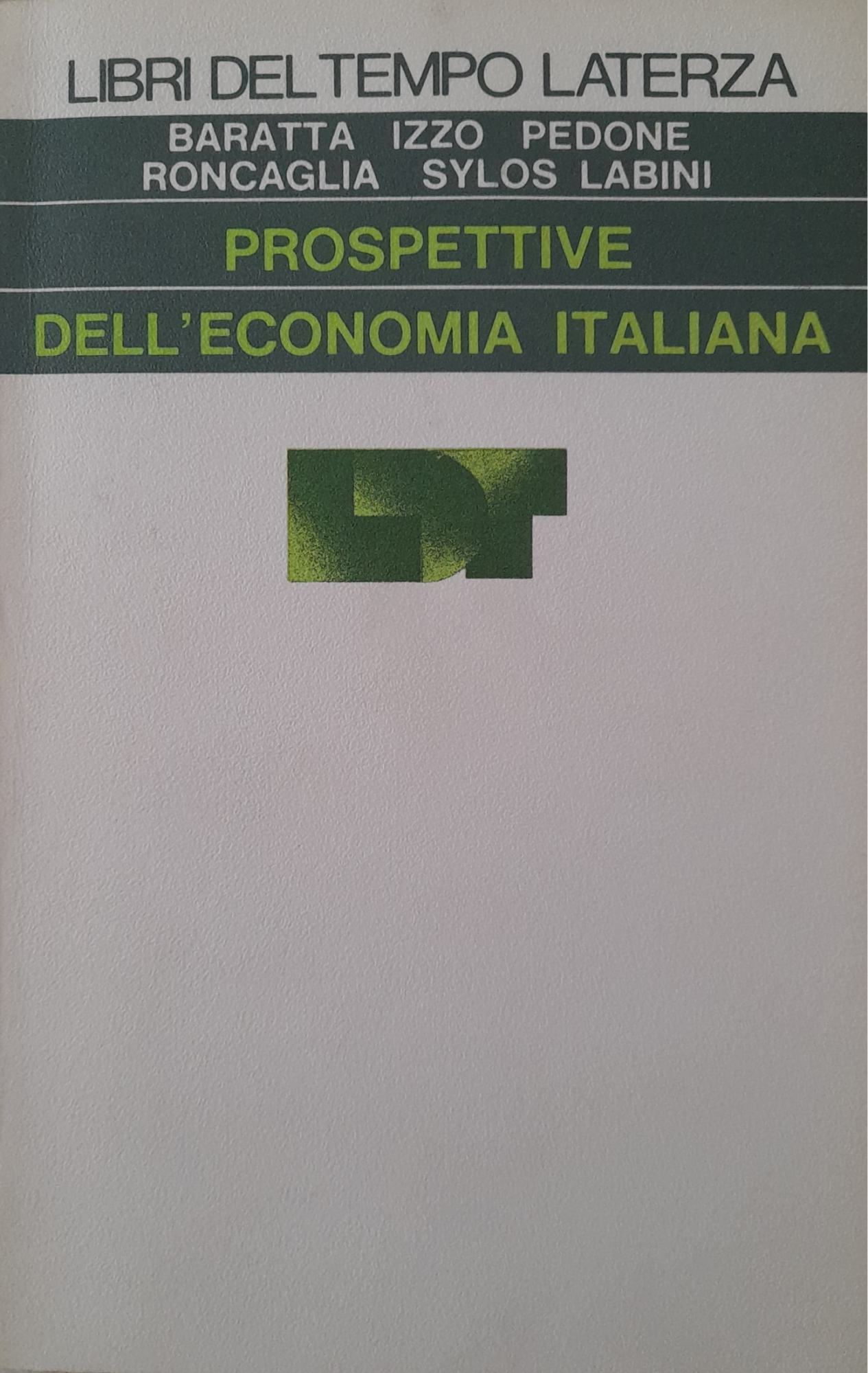 Prospettive dell'economia italiana - copertina