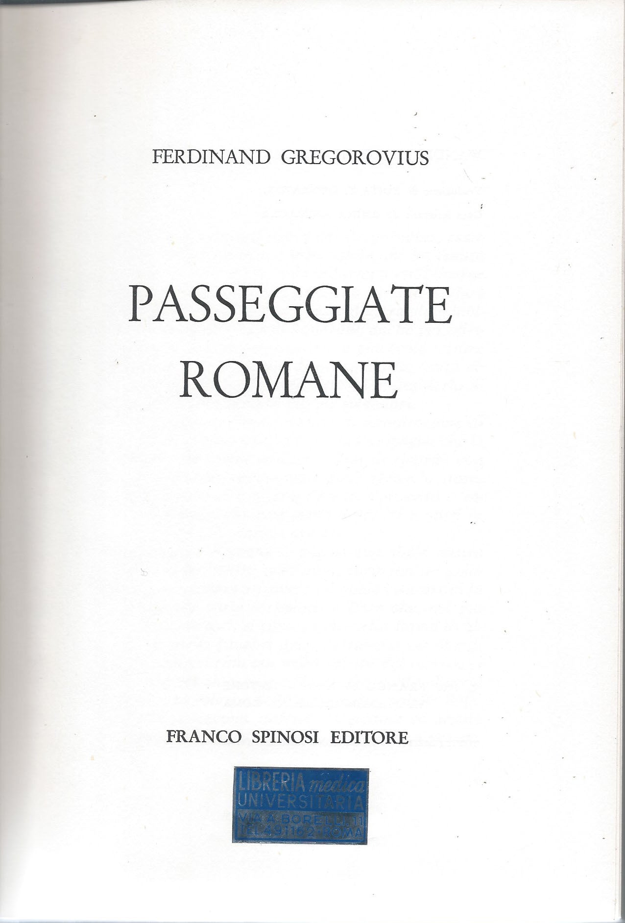 Passeggiate romane - copertina
