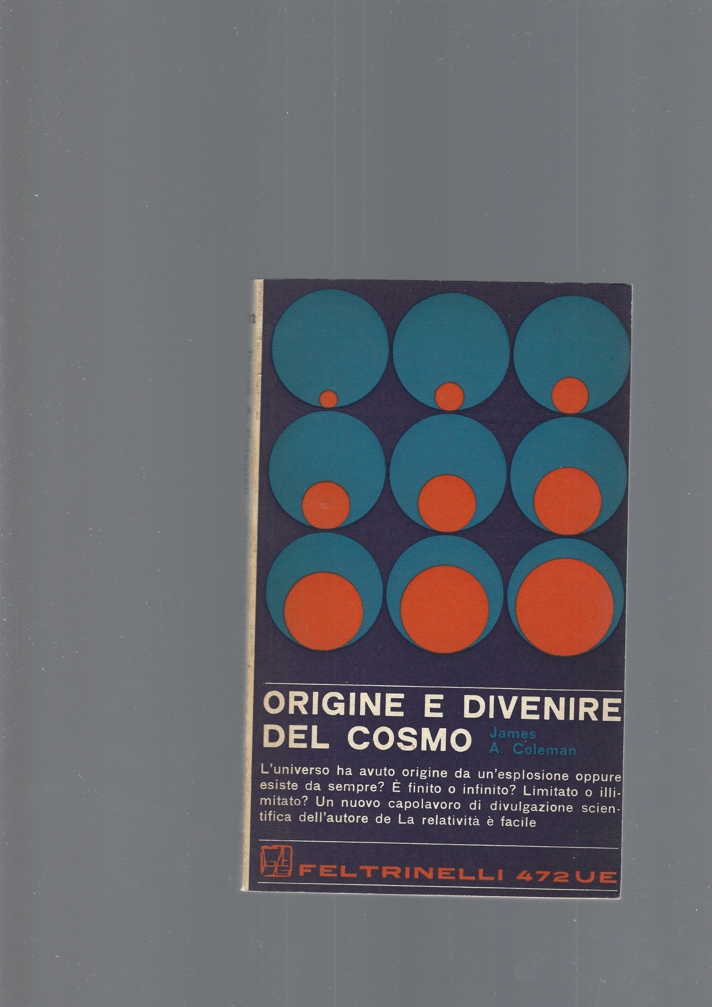 ORIGINE E DIVENIRE DEL COSMO - copertina