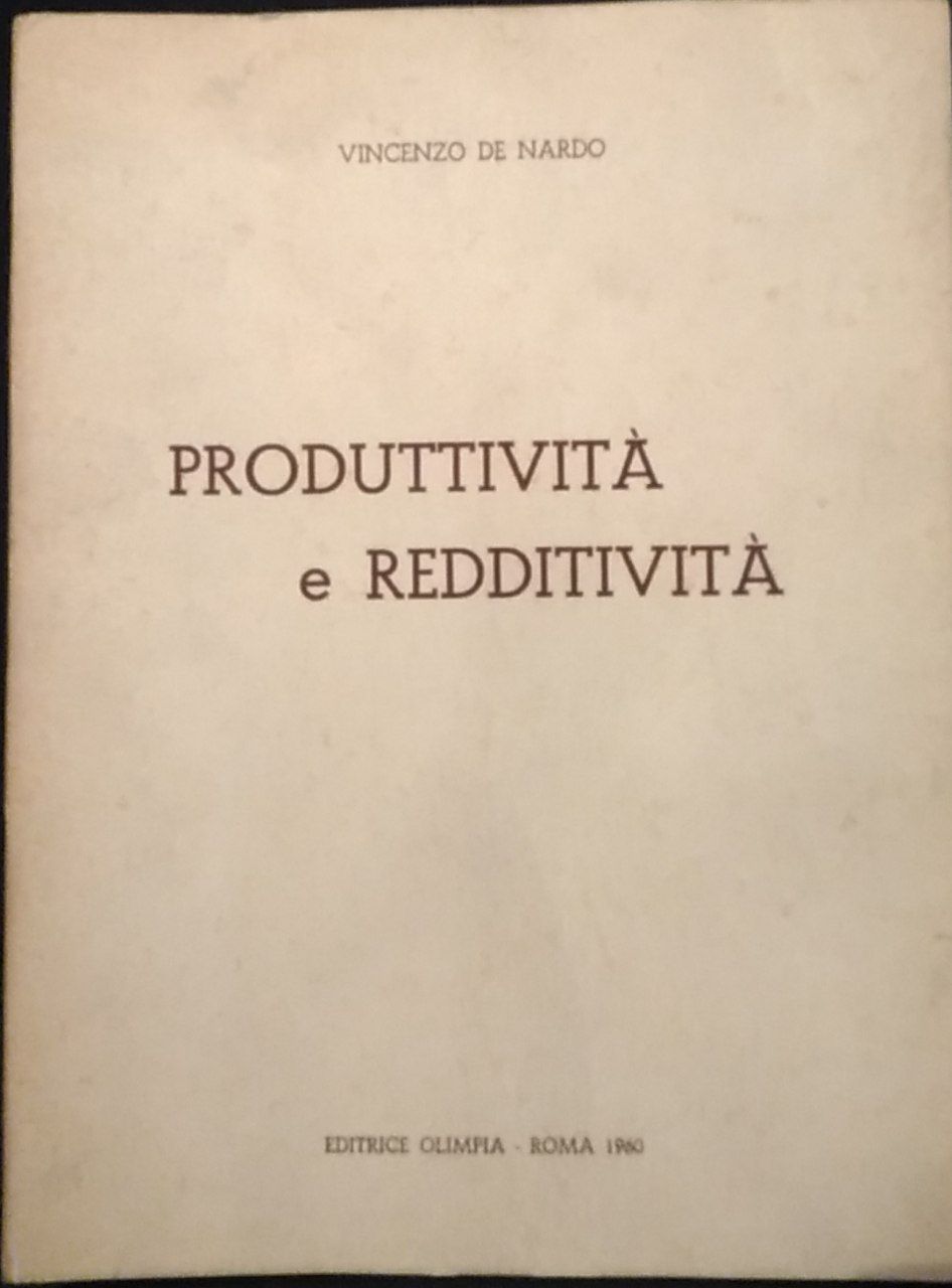 Produttività e redditività - copertina
