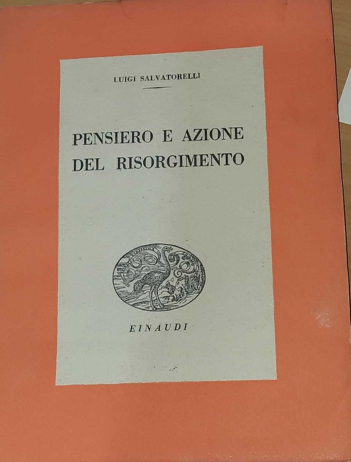 Pensiero e azione del risorgimento - copertina