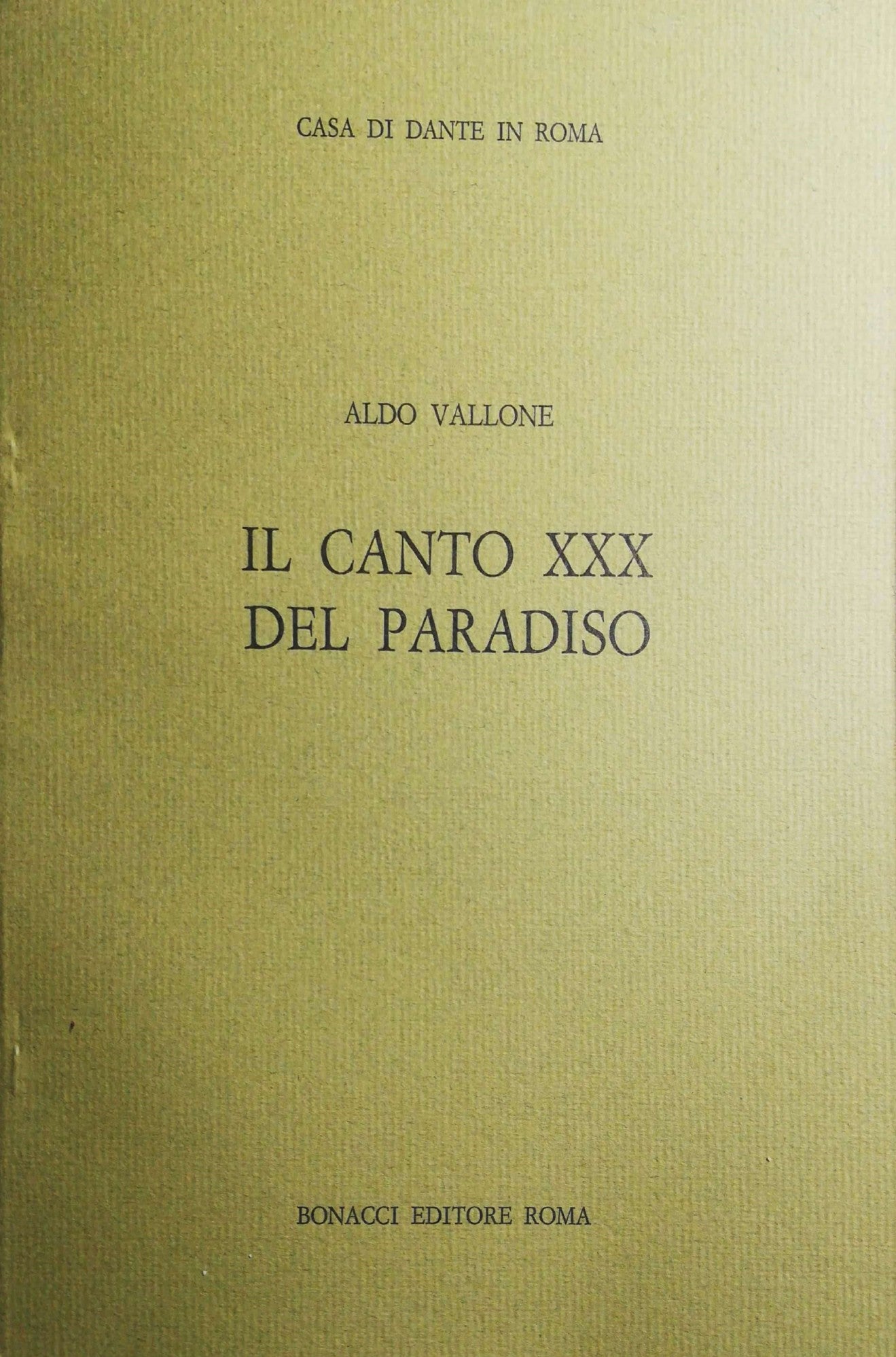 Il canto XXX del Paradiso - copertina