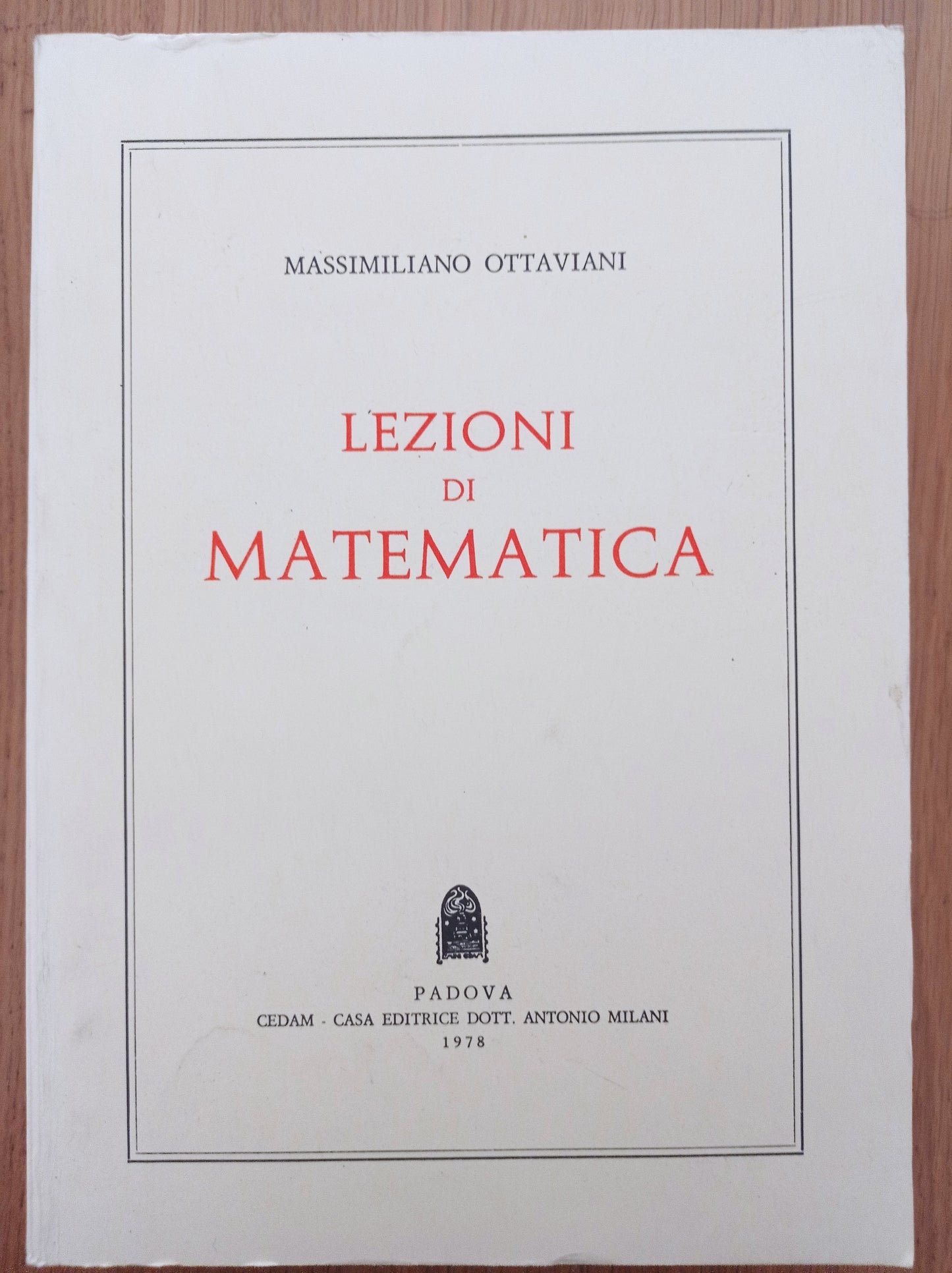 Lezioni di matematica - copertina