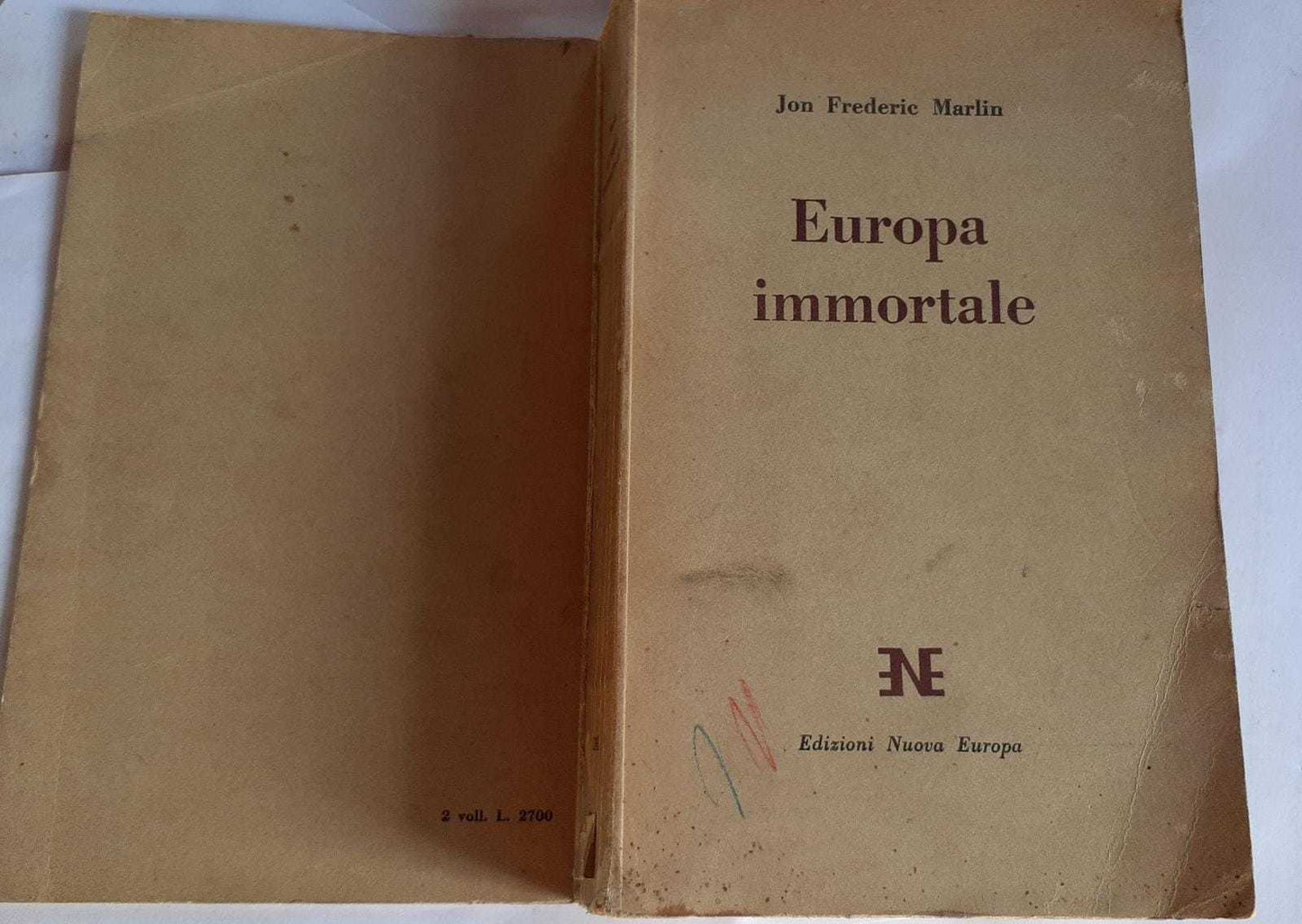 Europa immortale. Volume secondo - copertina