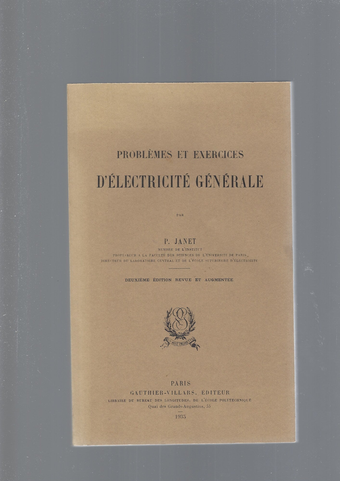 PROBLEMES ET EXERCICES D'ELECTRICITE' GENERALE - copertina