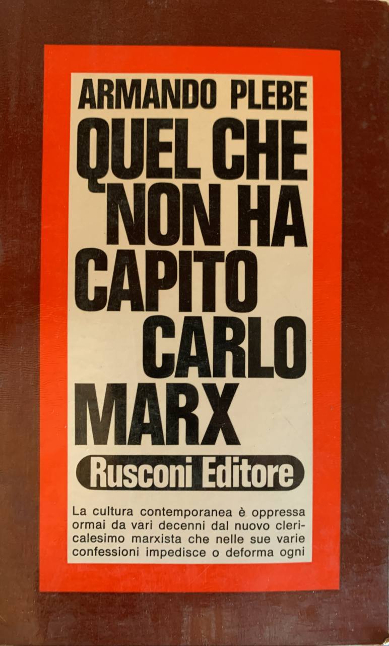 Quel che non ha capito Carlo Marx - copertina