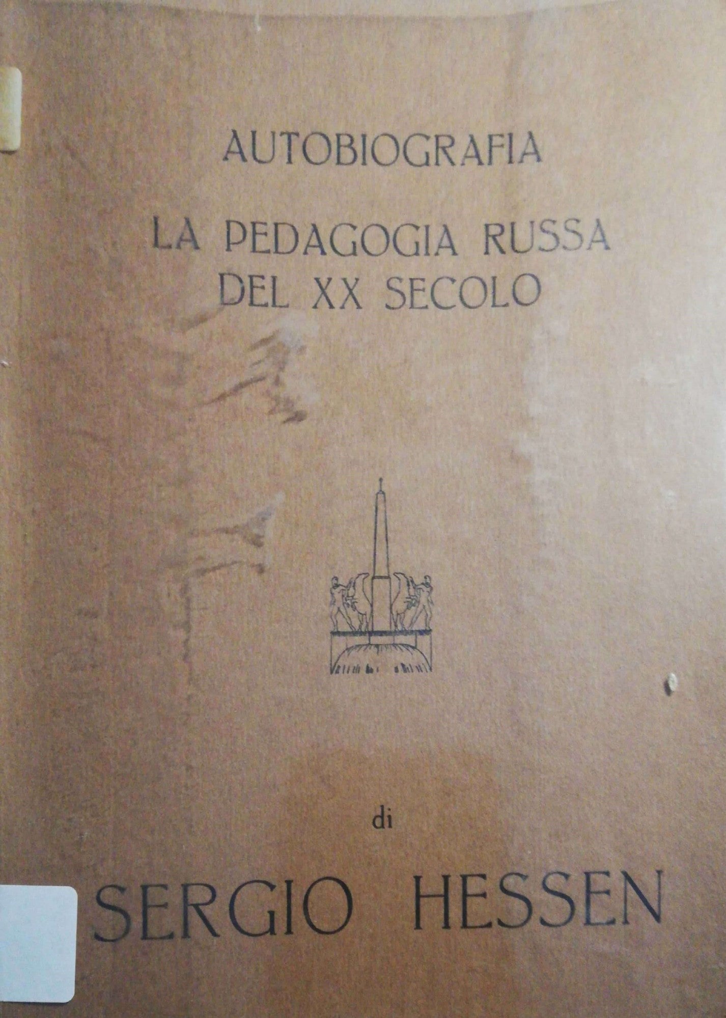 La pedagogia Russa del XX secolo - copertina