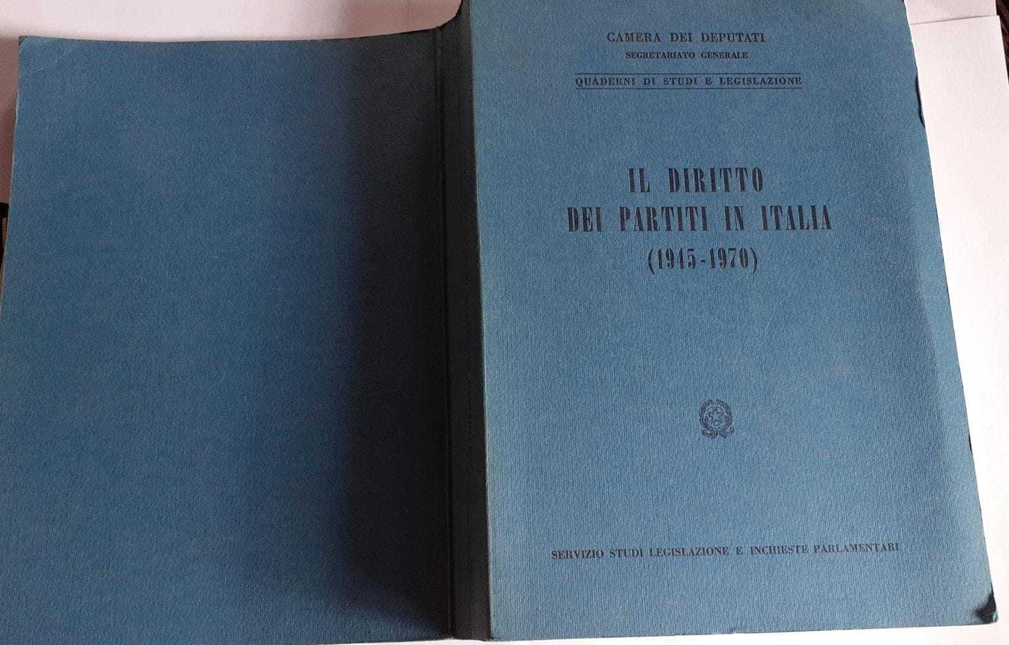 Il diritto dei partiti in Italia (1945-1970) - copertina