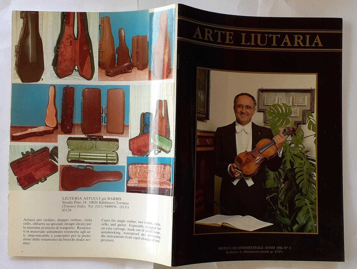 Arte Liutaria. Rivista quadrimestrale anno 1986 N.1 - copertina
