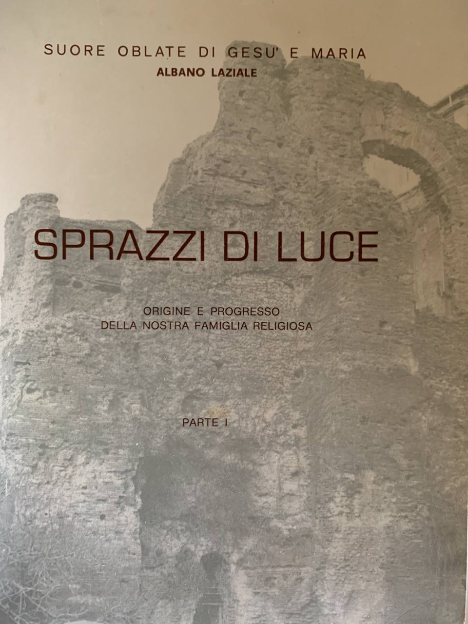 Sprazzi di luce. Origine e progresso della nostra famiglia religiosa. Parte I - copertina