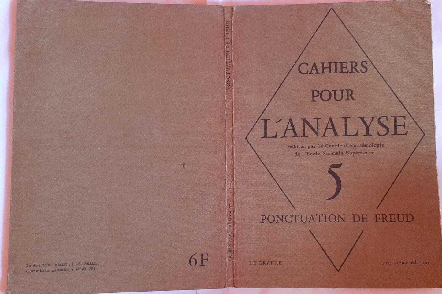 Cahiers pour l'analyse. 5 Ponctuation de Freud - copertina