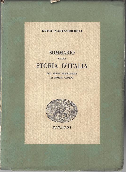 Sommario della storia d'Italia - copertina