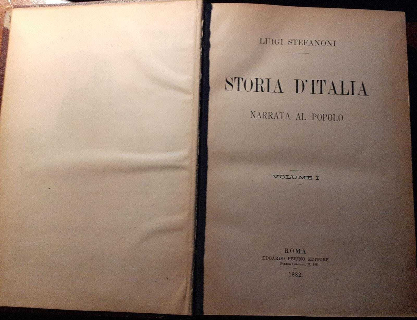 Storia d'Italia narrata al popolo. Volume I - copertina