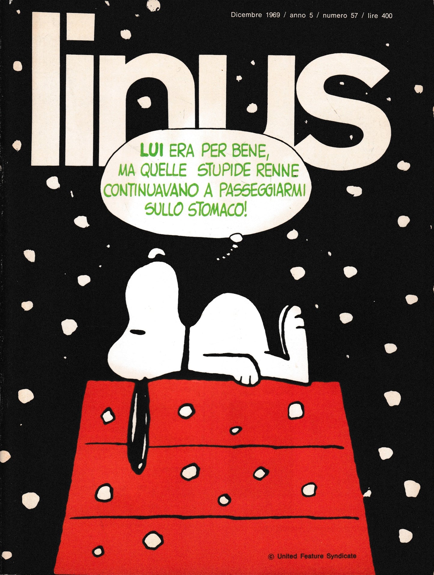 Linus. Dicembre 1969 / anno 5 / n. 57 - copertina