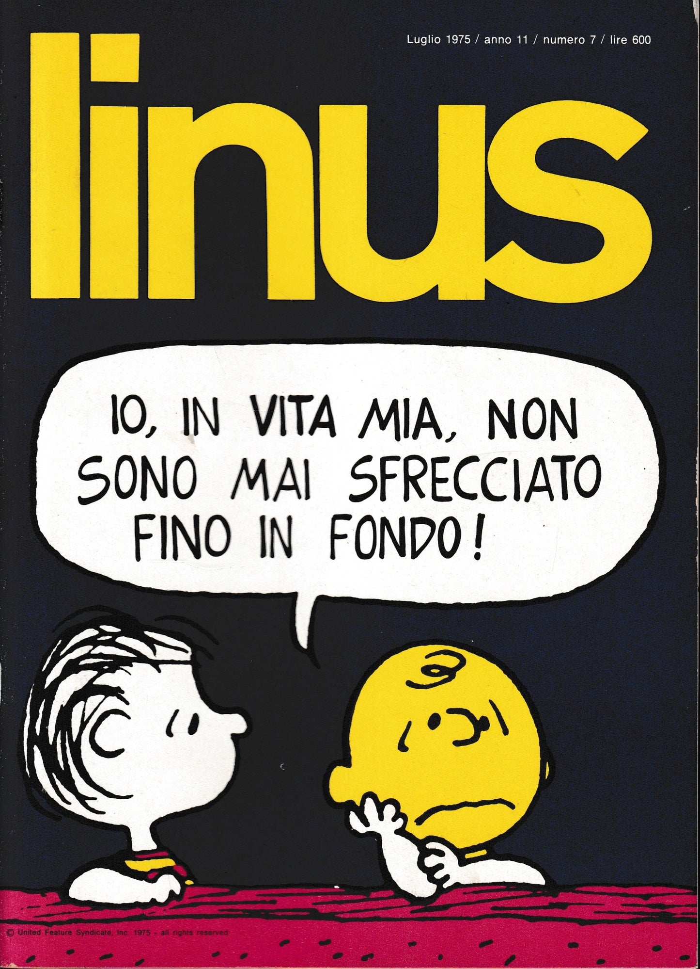 Linus. Luglio 1975 / anno 11 / n. 7 - copertina