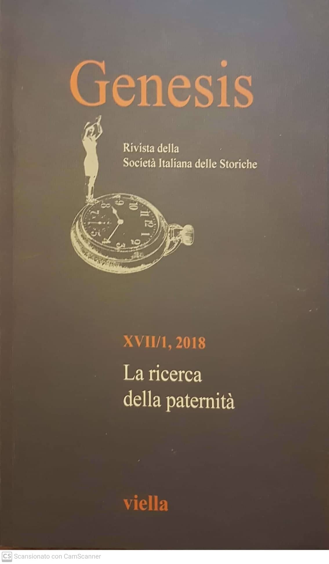 Genesis. Rivista della Società italiana delle storiche. La ricerca della paternità (2018) (Vol. 1) - copertina